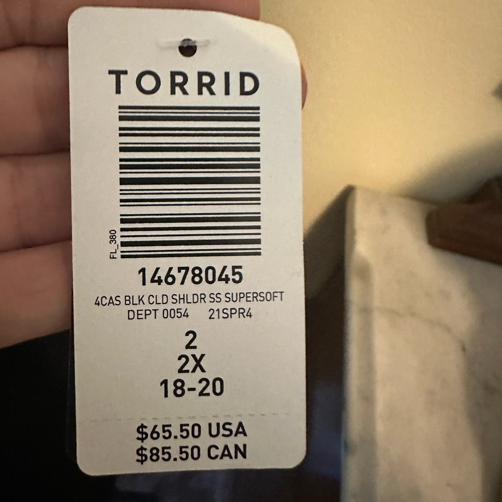 Torrid Cold Shoulder Cotten Dress Size 2x New With Tags